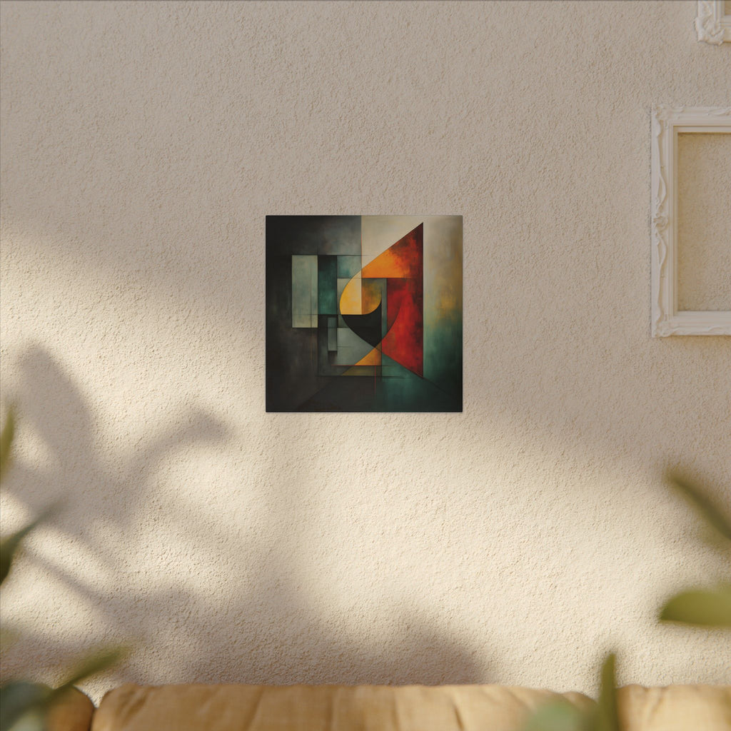 Ember Geometry – Modern Abstract Geometric Canvas Print