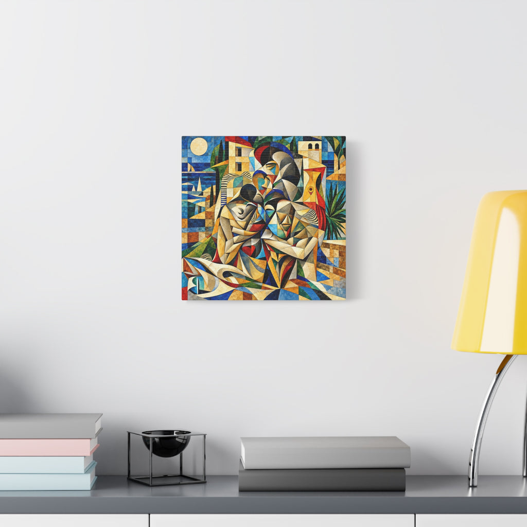 Held Between Tides — Cubist Family & Coastal Fine Art Print