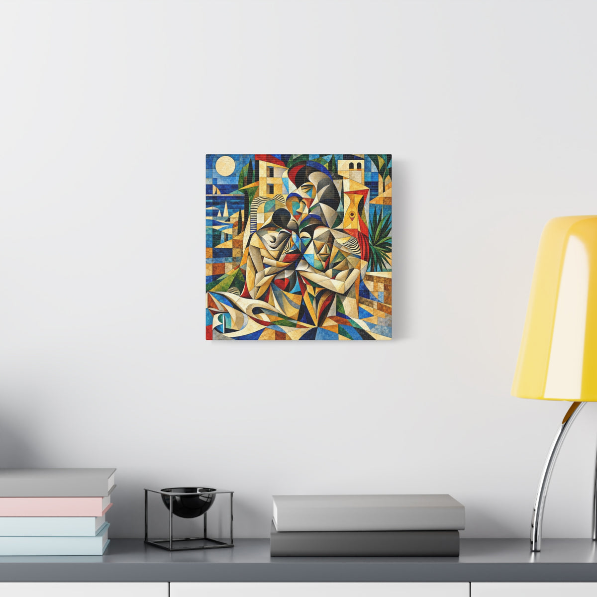 Held Between Tides — Cubist Family & Coastal Fine Art Print