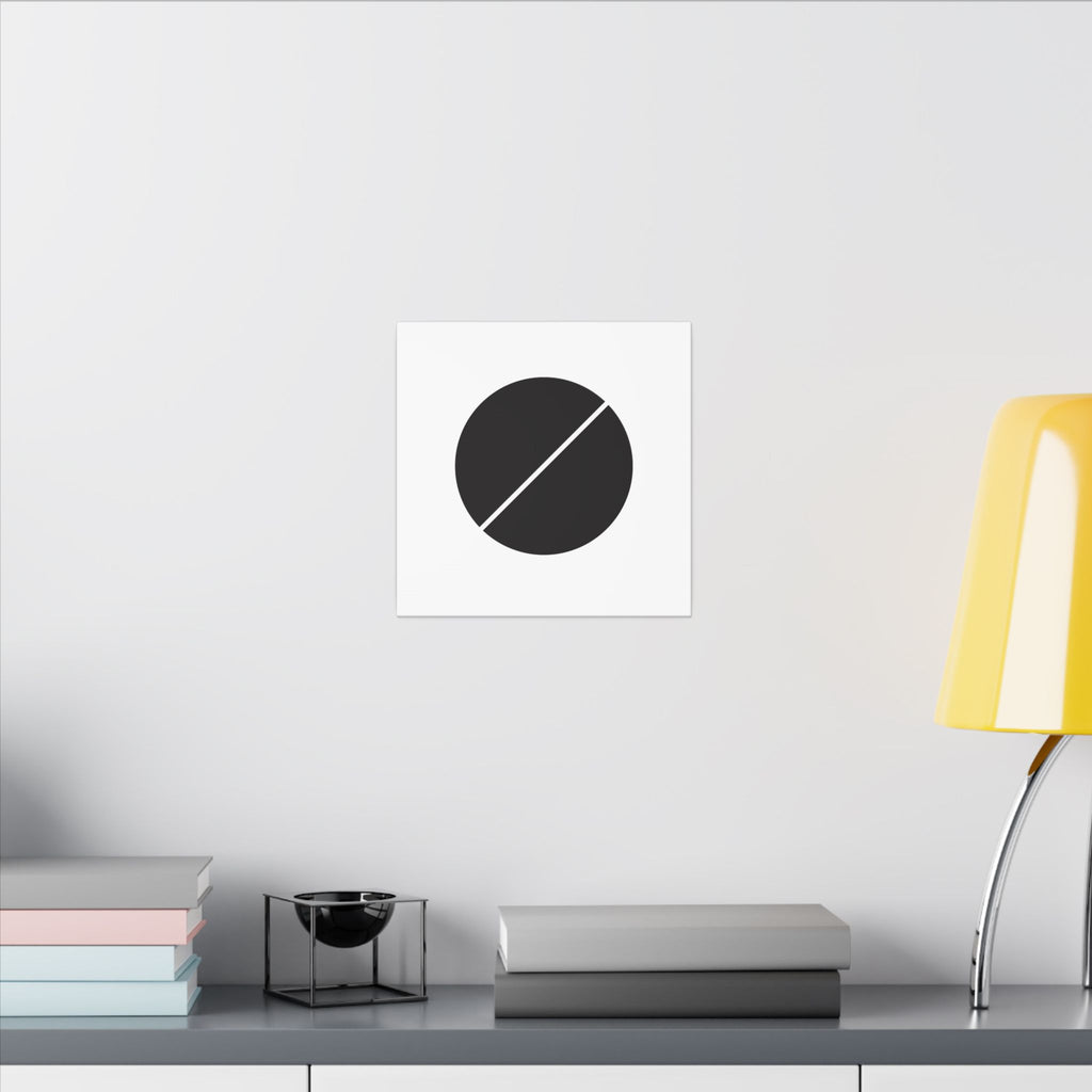 The Line Between – Minimalist Geometric Circle Canvas Print