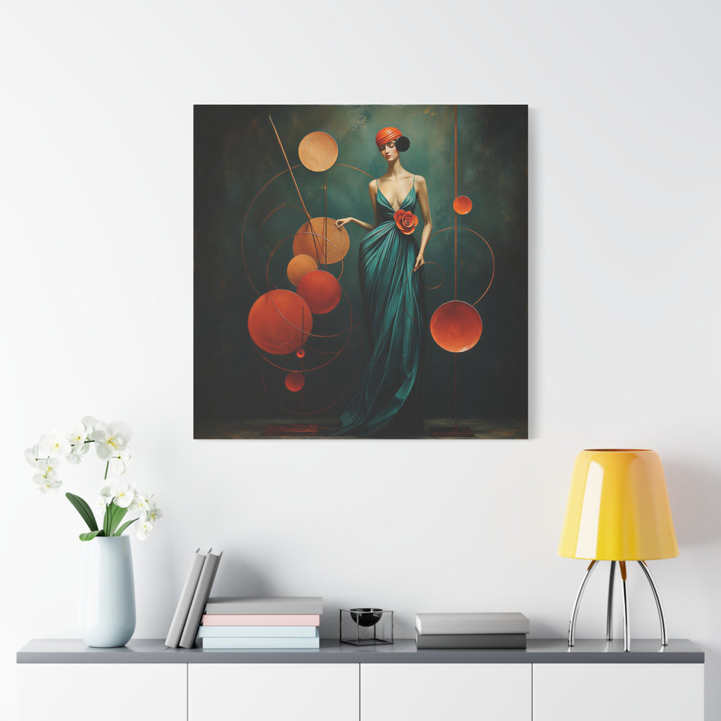 The Geometry of Grace — Art Deco Fashion Portrait Fine Art Print