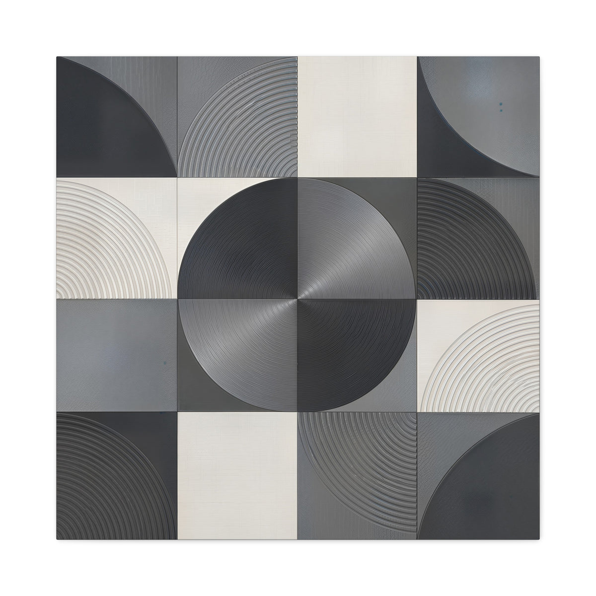 Concentric Balance — Minimalist Geometric Abstract Wall Art