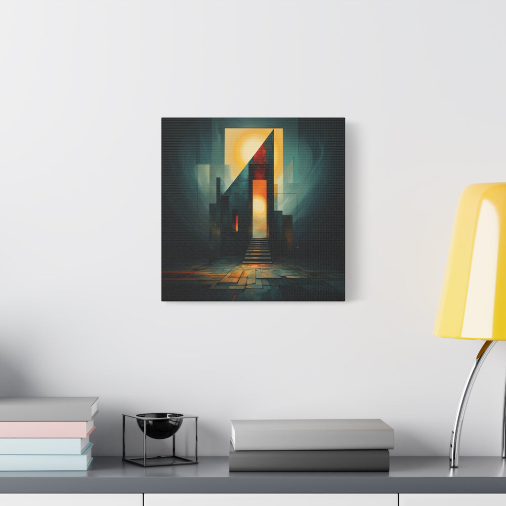 Ascend Into Light — Futuristic Architectural Abstract Wall Art