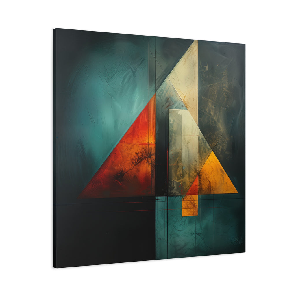 Geometry of Silence — Modern Geometric Abstract Wall Art
