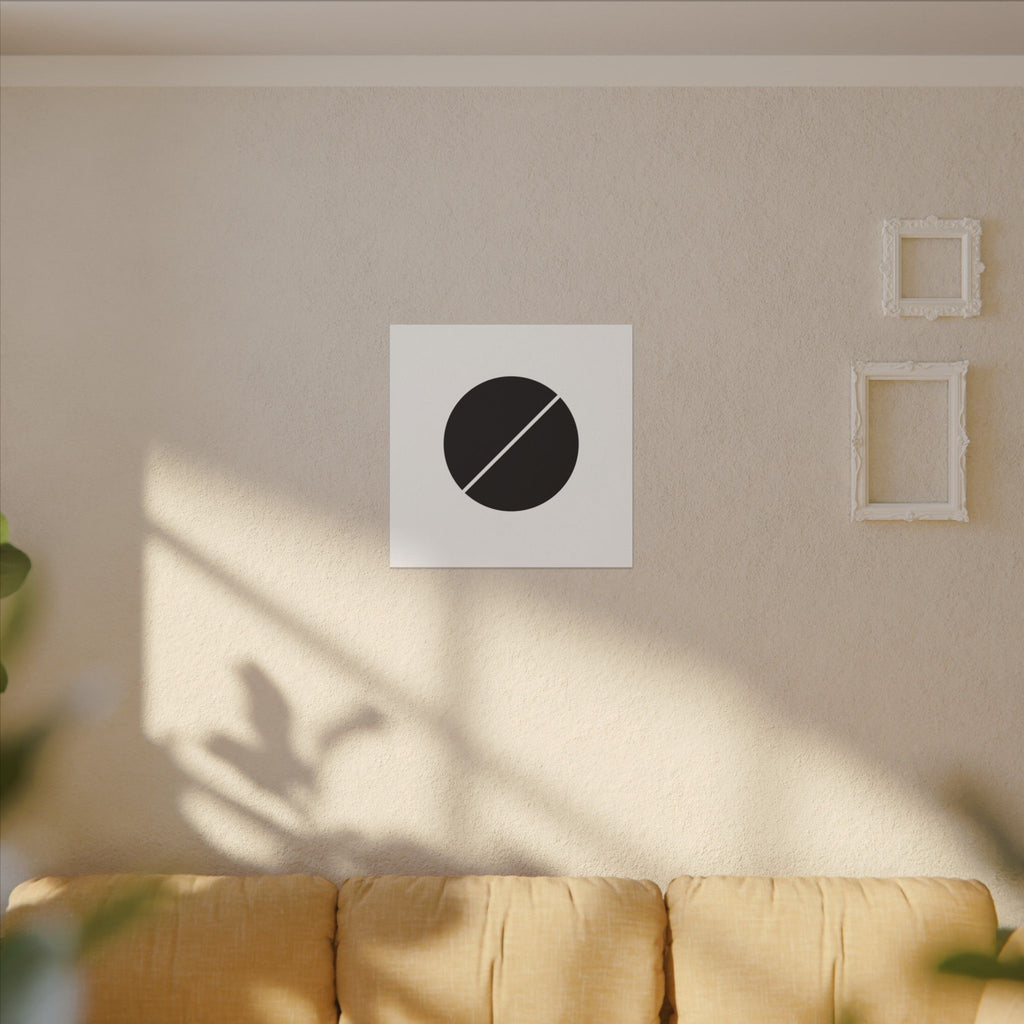 The Line Between – Minimalist Geometric Circle Canvas Print