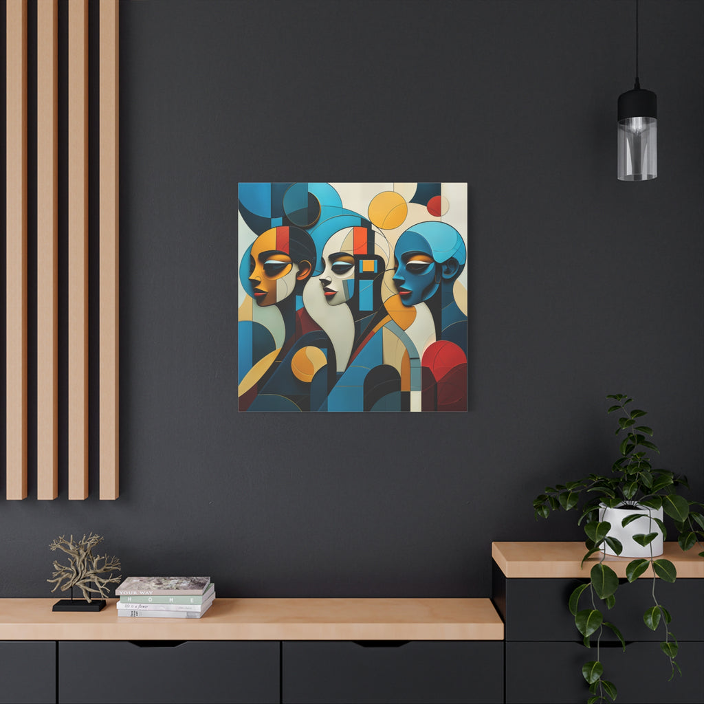 The Quiet Chorus – Modern Cubist Portrait Wall Art