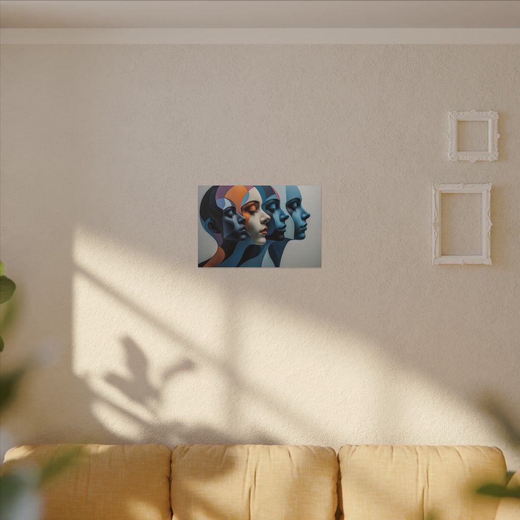 Echoes of Self – Modern Geometric Female Portrait Wall Art