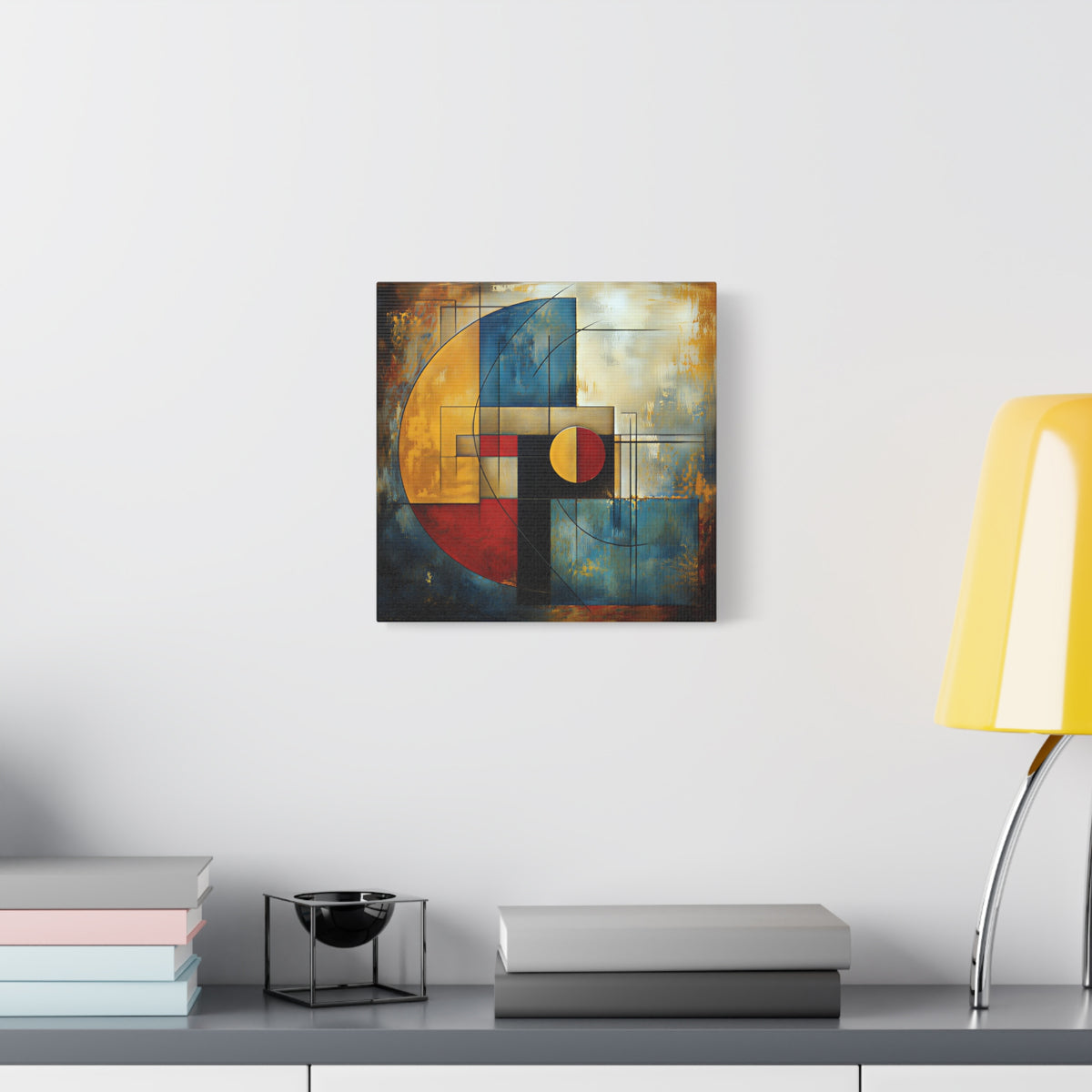 Golden Equilibrium — Geometric Abstract Fine Art Print
