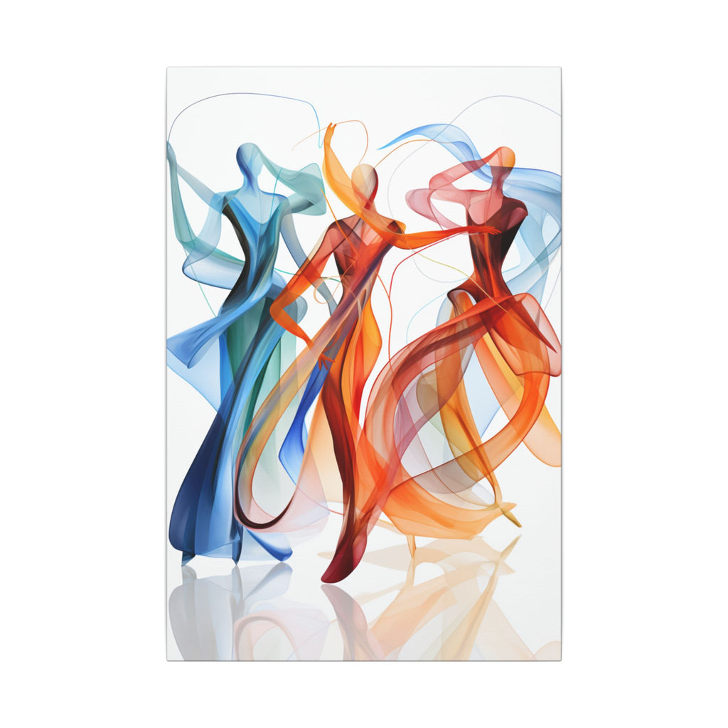 When Color Dances – Abstract Dancing Figures Canvas Print