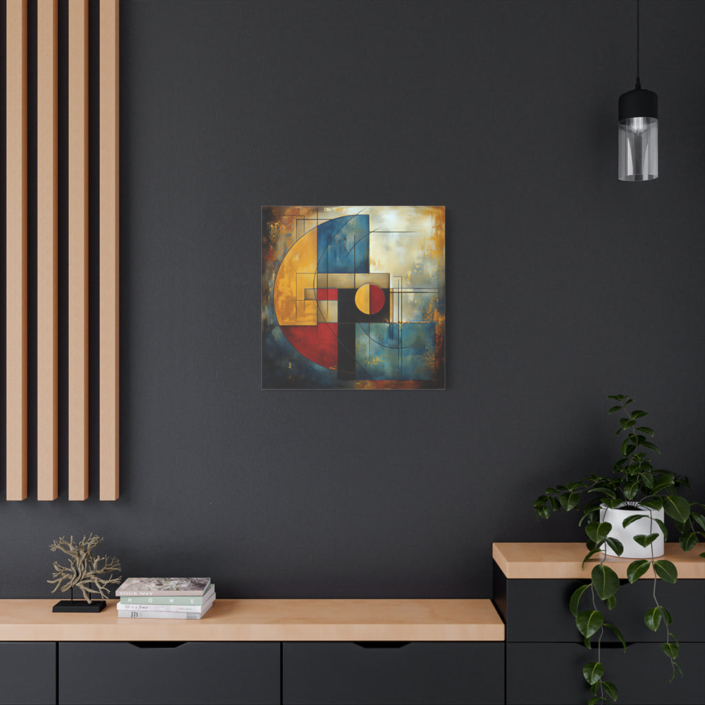 Golden Equilibrium — Geometric Abstract Fine Art Print