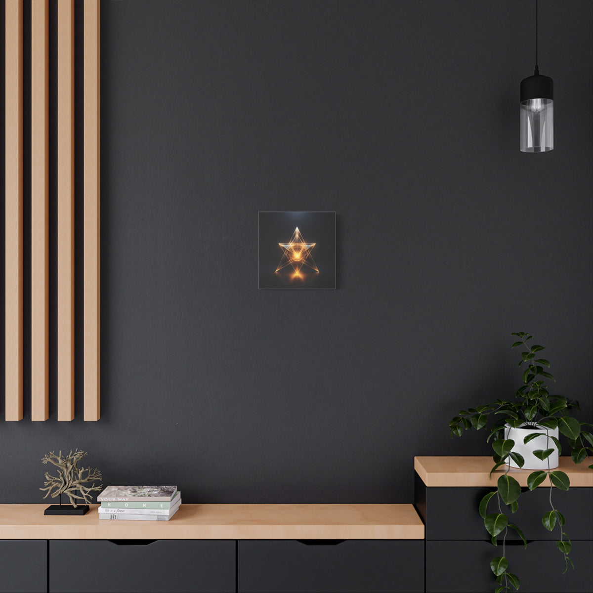 Star of Becoming — Futuristic Sacred Geometry Wall Art