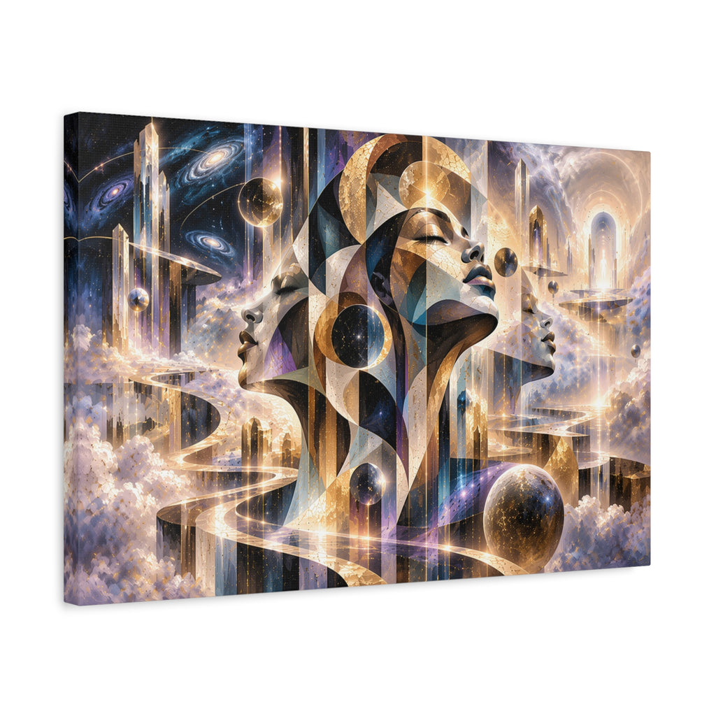 Ascension Through the Infinite — Celestial Visionary Portrait Wall Art