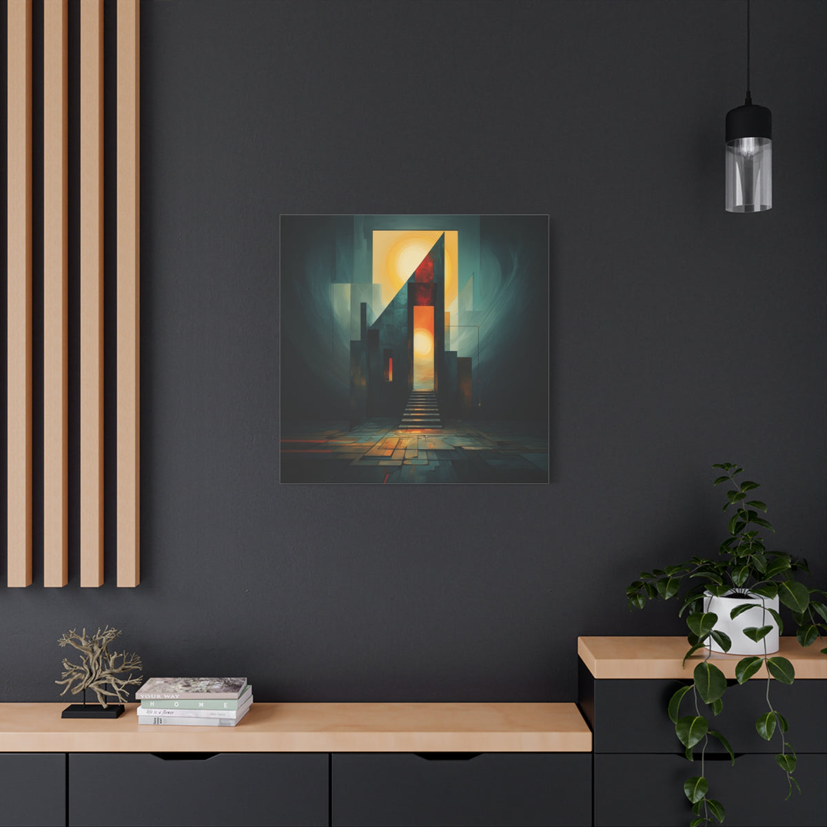 Ascend Into Light — Futuristic Architectural Abstract Wall Art