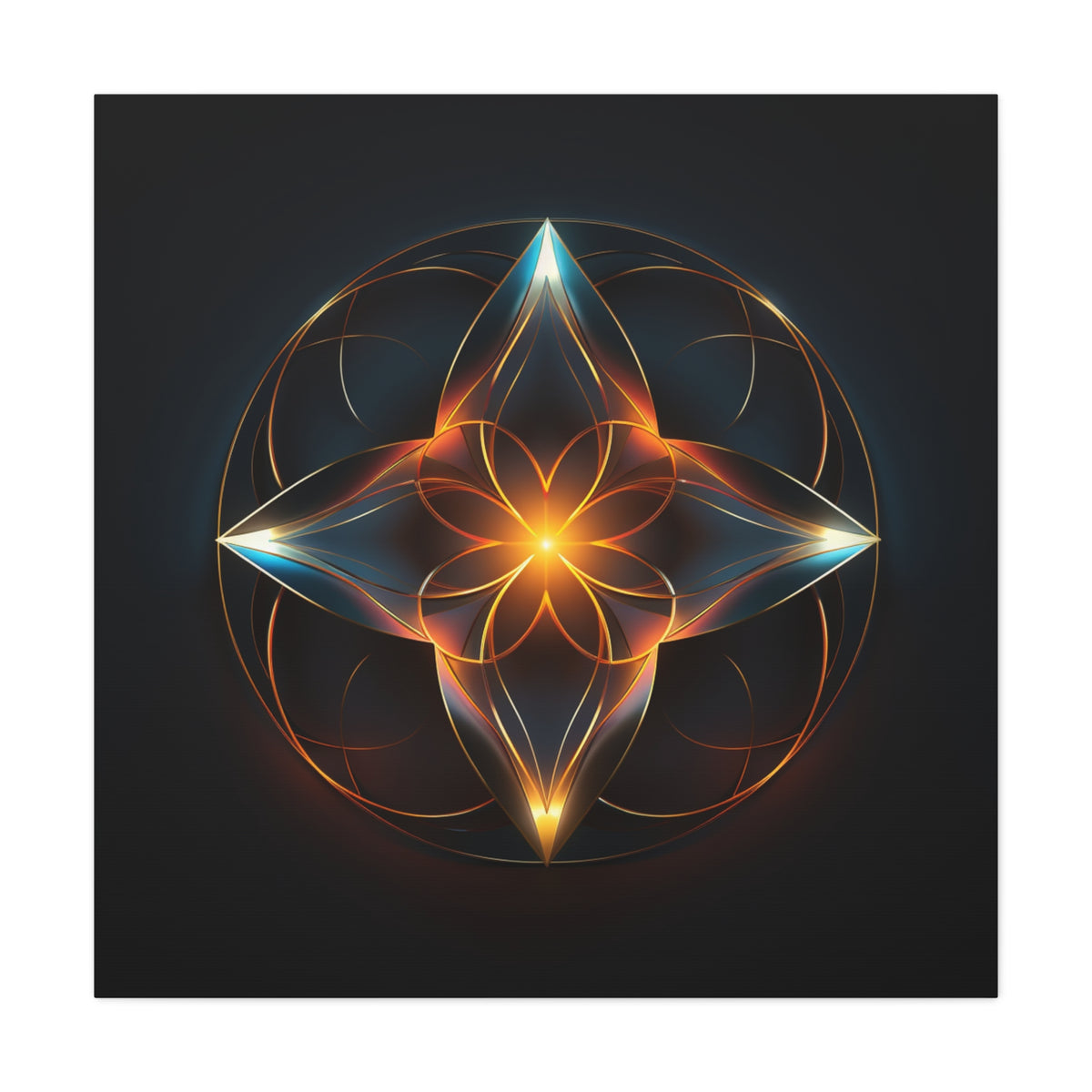 Radiant Within — Futuristic Sacred Geometry Wall Art