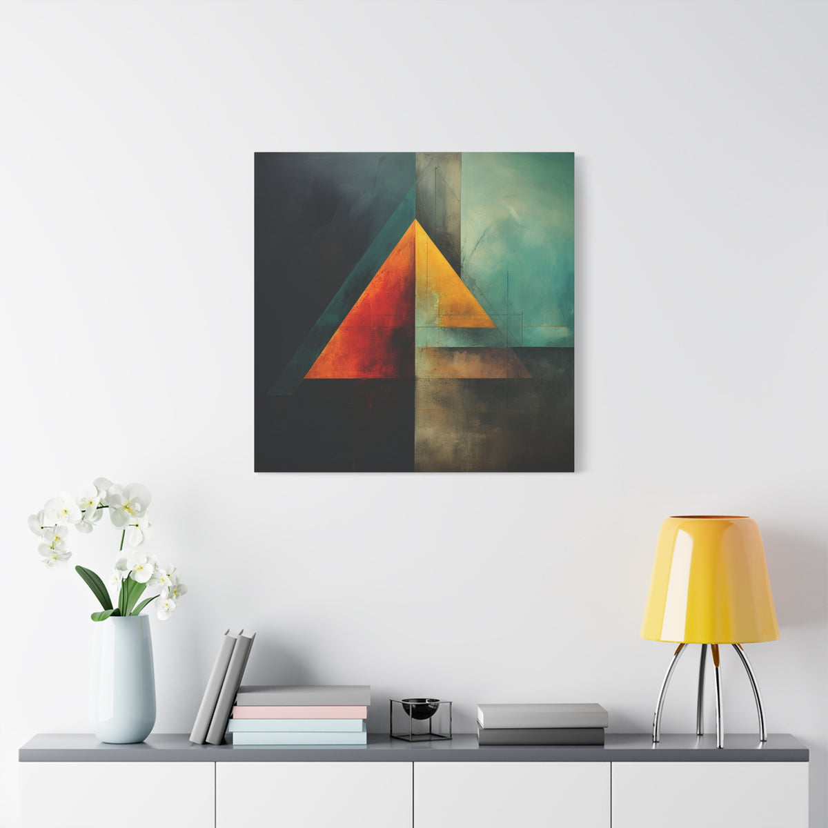 Point of Convergence — Modern Geometric Abstract Wall Art