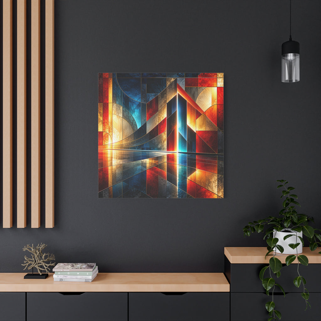 Luminous Threshold — Architectural Geometric Abstract Fine Art Print