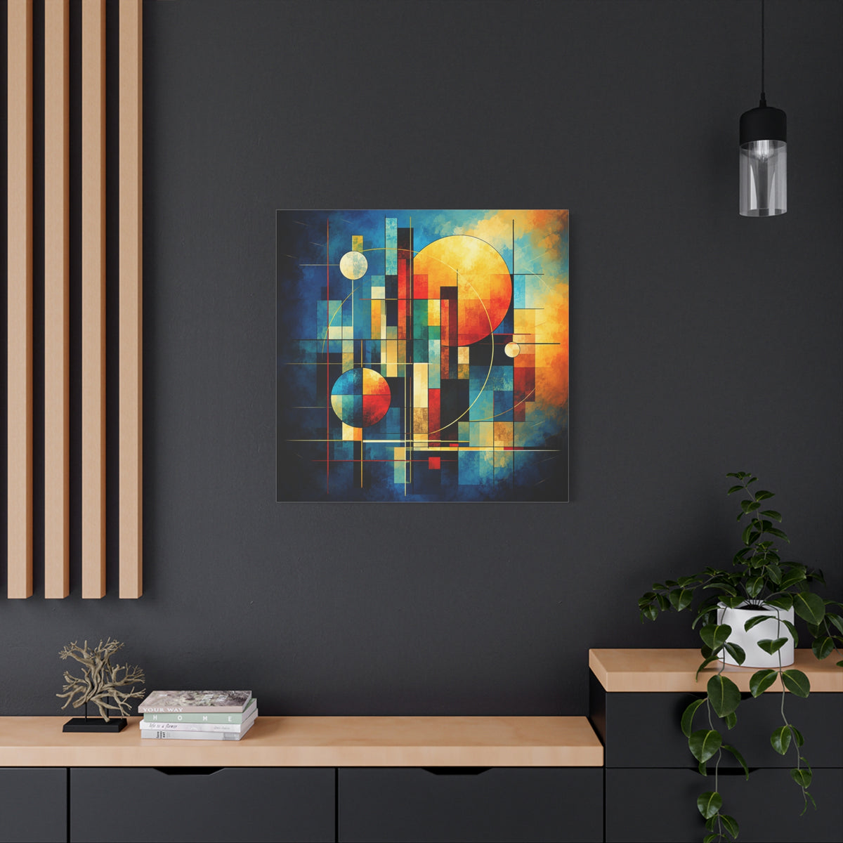 Solar Architecture — Modern Geometric Abstract Wall Art