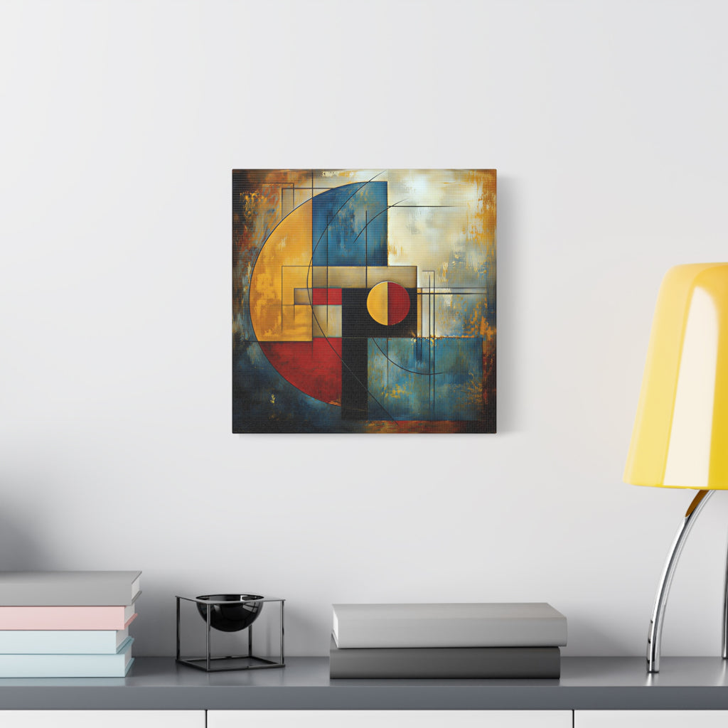 Golden Equilibrium — Geometric Abstract Fine Art Print