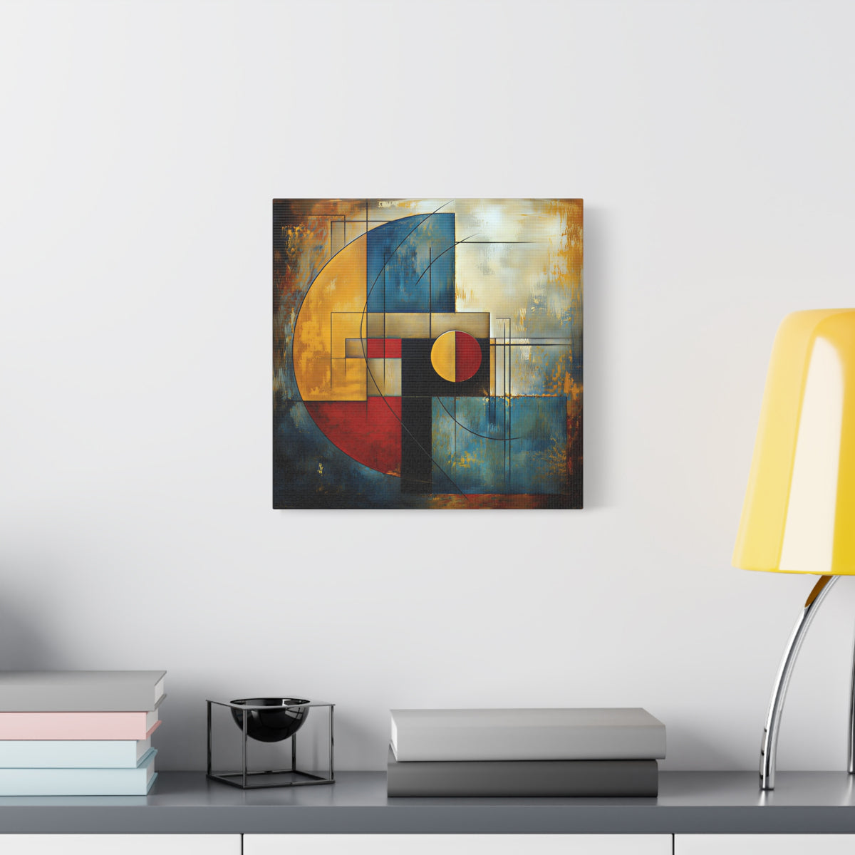 Golden Equilibrium — Geometric Abstract Fine Art Print
