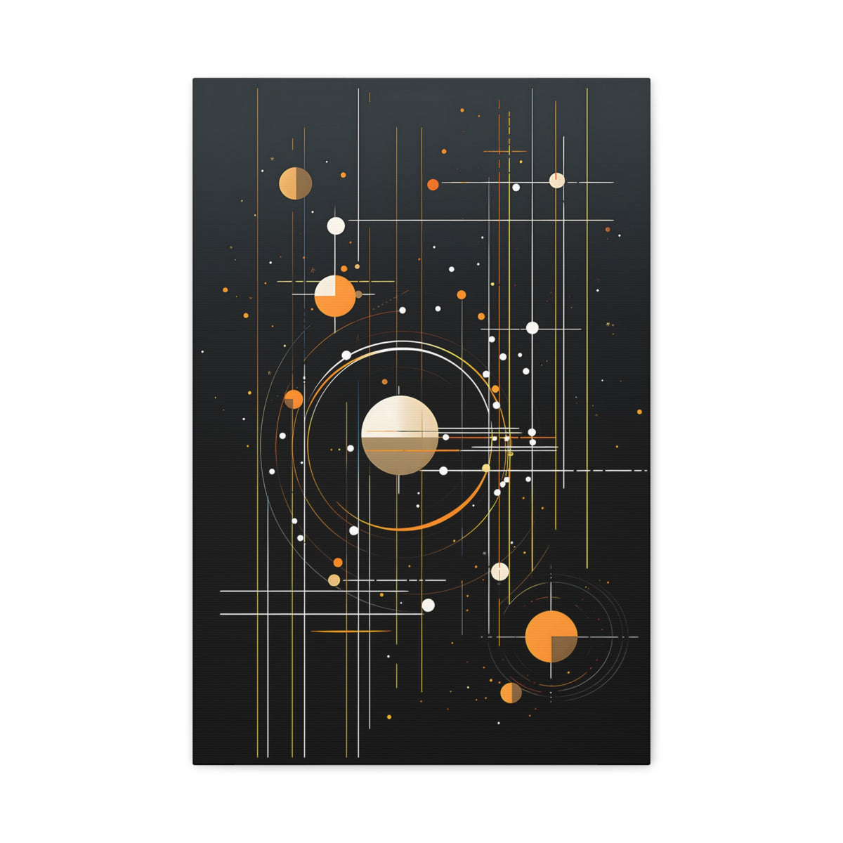 Orbital Measure – Geometric Celestial Abstract Canvas Print