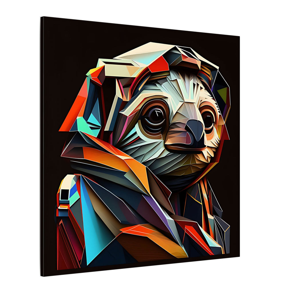 Master of Eventually – Geometric Sloth Portrait Canvas Print