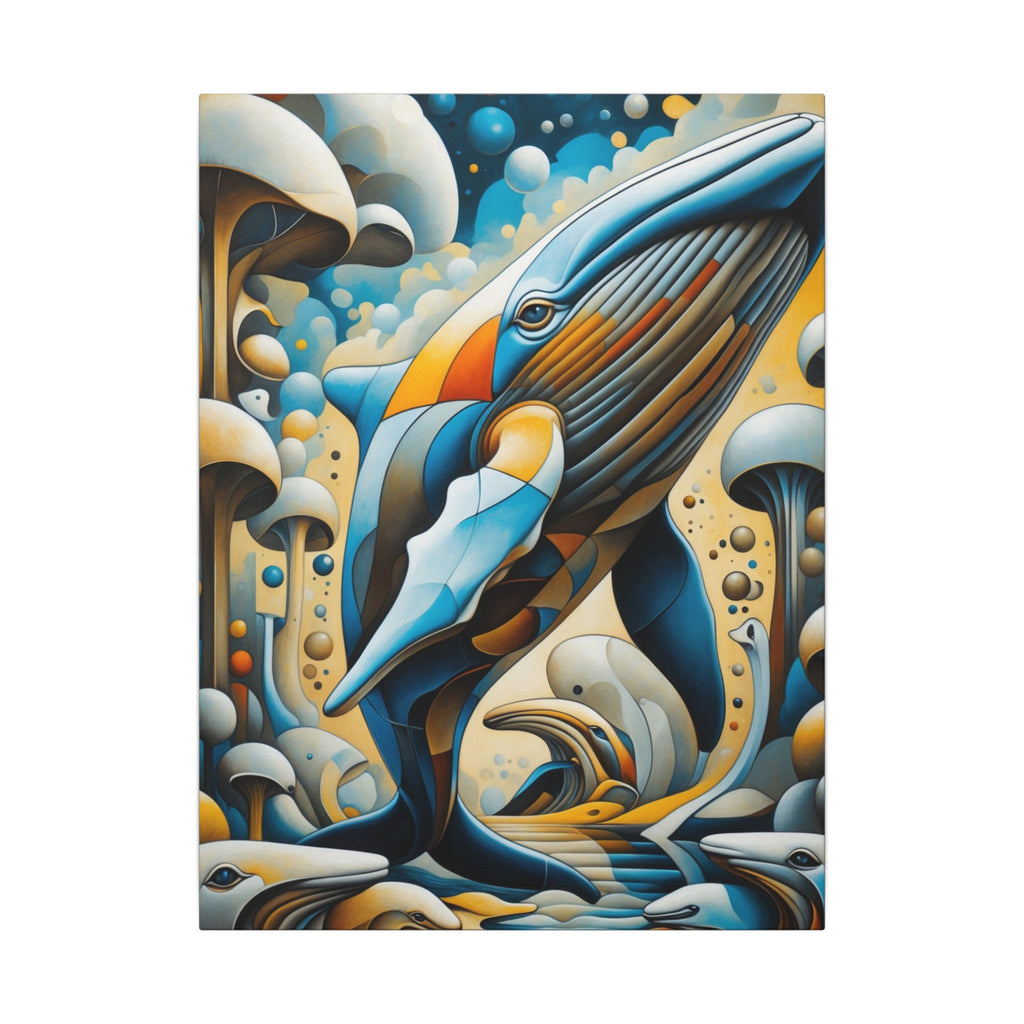 Where Giants Dream – Surreal Whale Canvas Print