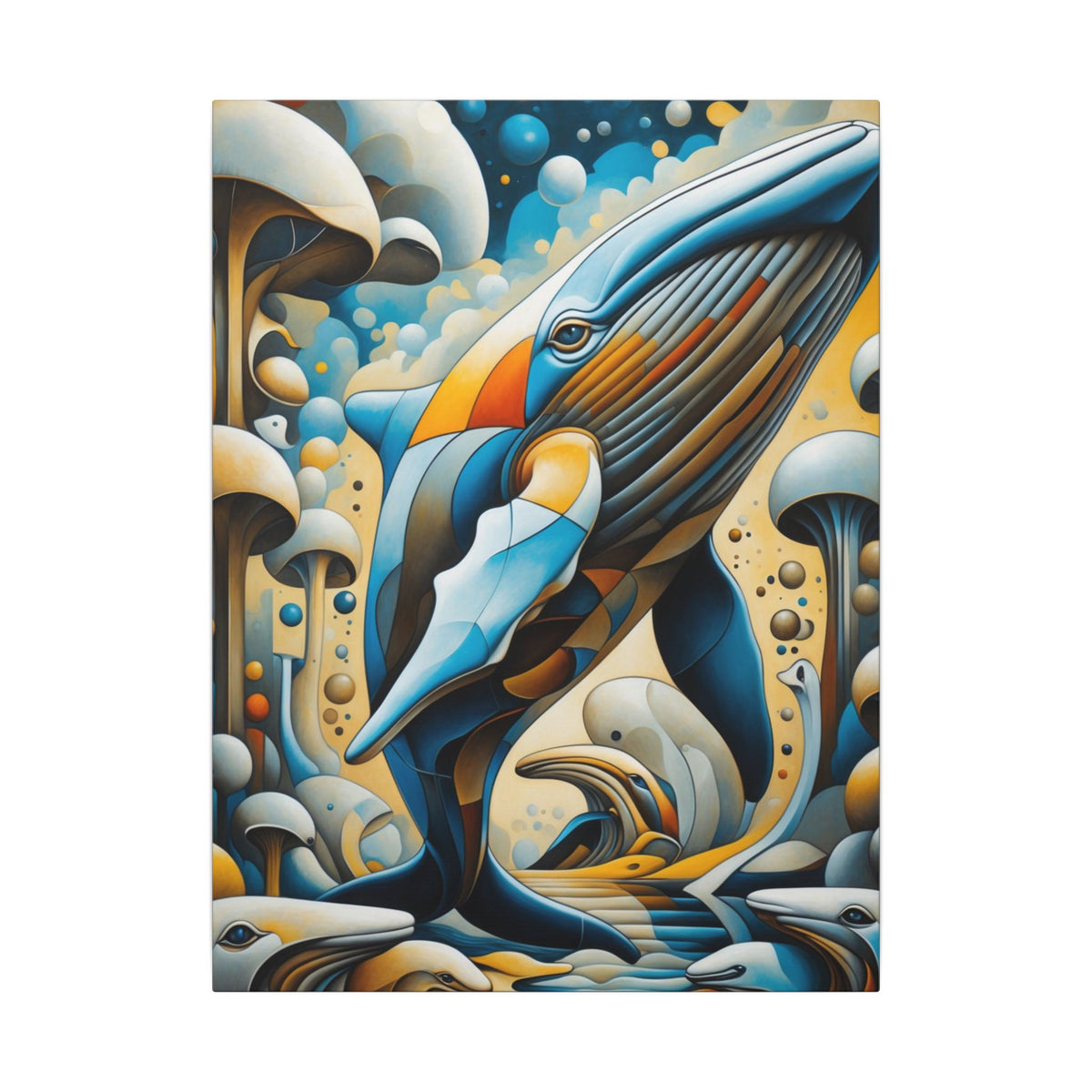 Where Giants Dream – Surreal Whale Canvas Print