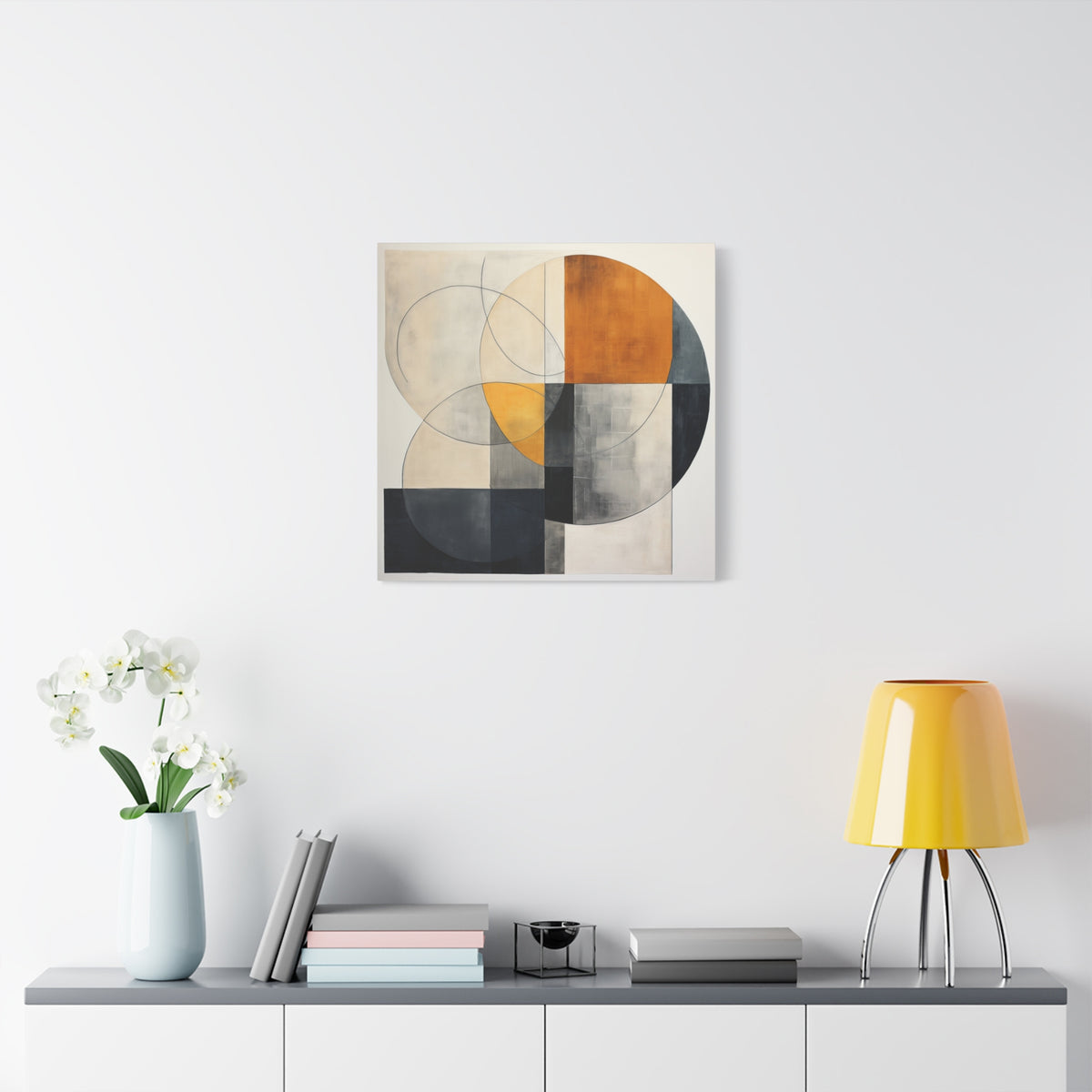 Circles in Conversation — Modern Geometric Abstract Wall Art