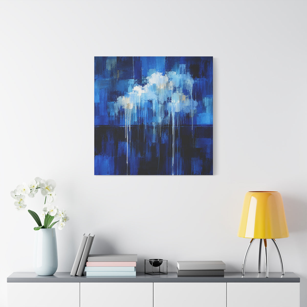 Quiet Storm — Atmospheric Blue Abstract Fine Art Print