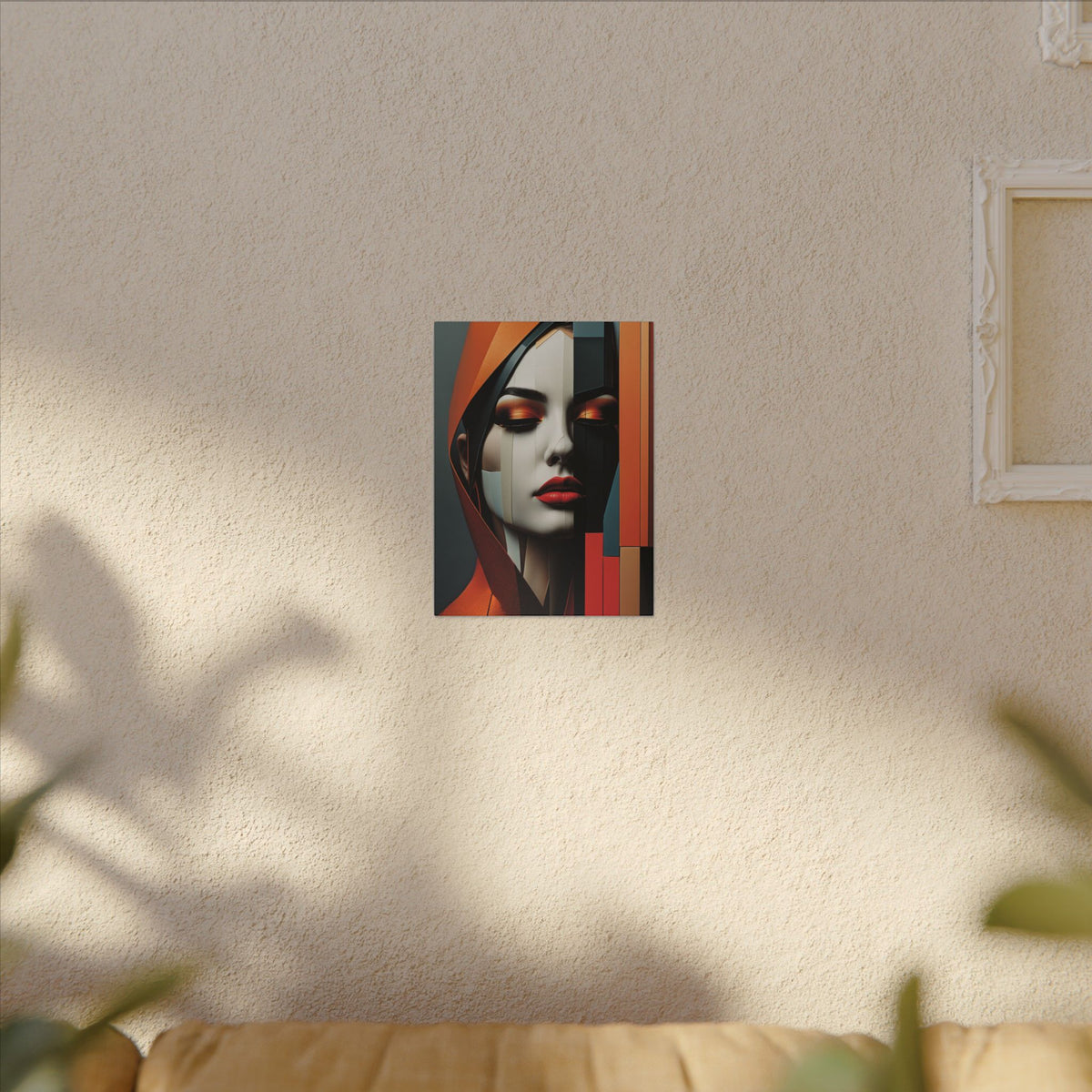 Becoming Art – Geometric Female Portrait Canvas Print