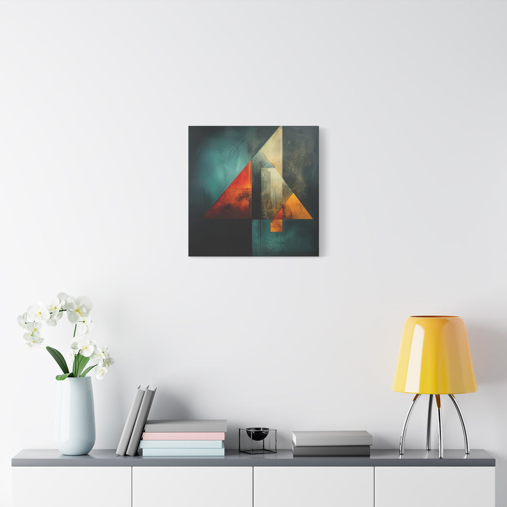 Geometry of Silence — Modern Geometric Abstract Wall Art