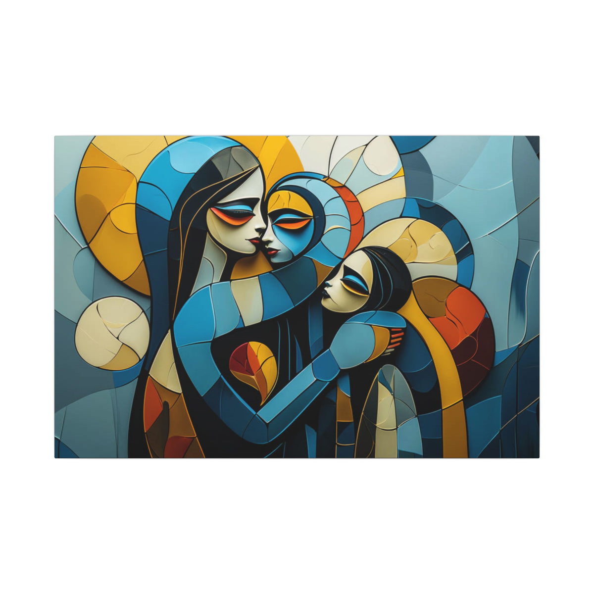 Circle of Care – Abstract Family Portrait Canvas Print