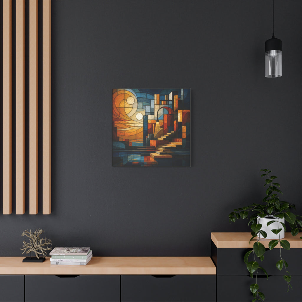 The Way Forward — Modern Architectural Stained Glass Abstract Wall Art