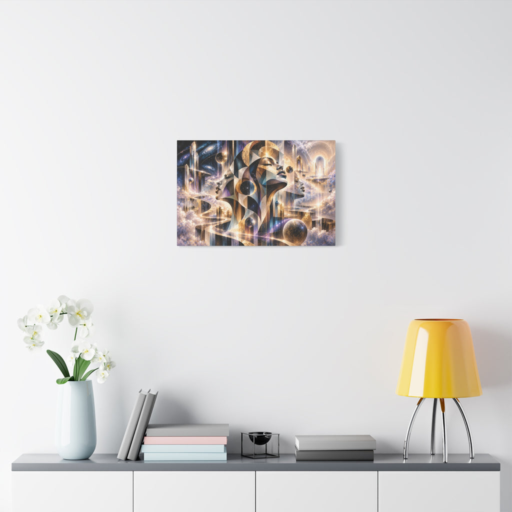 Ascension Through the Infinite — Celestial Visionary Portrait Wall Art