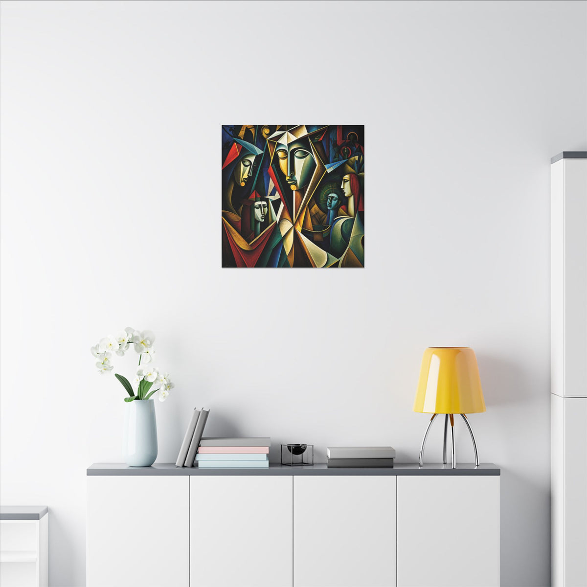 The Ones Who Walk With Us — Abstract Figurative Cubist Art Print