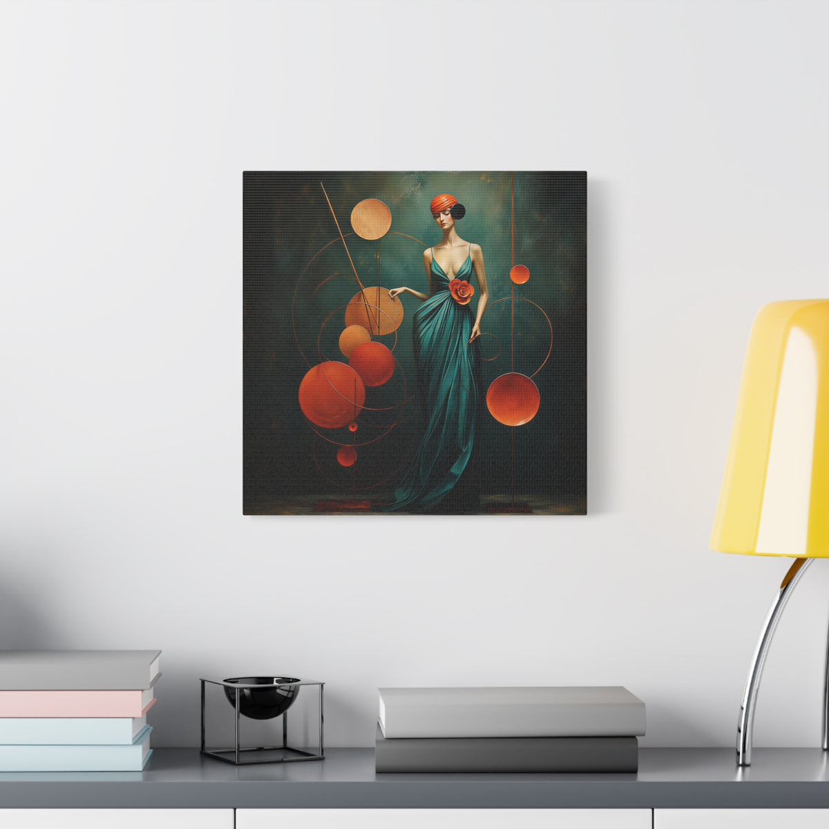 The Geometry of Grace — Art Deco Fashion Portrait Fine Art Print