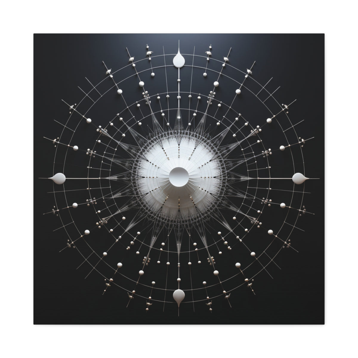 Celestial Measure — Monochrome Sacred Geometry Wall Art