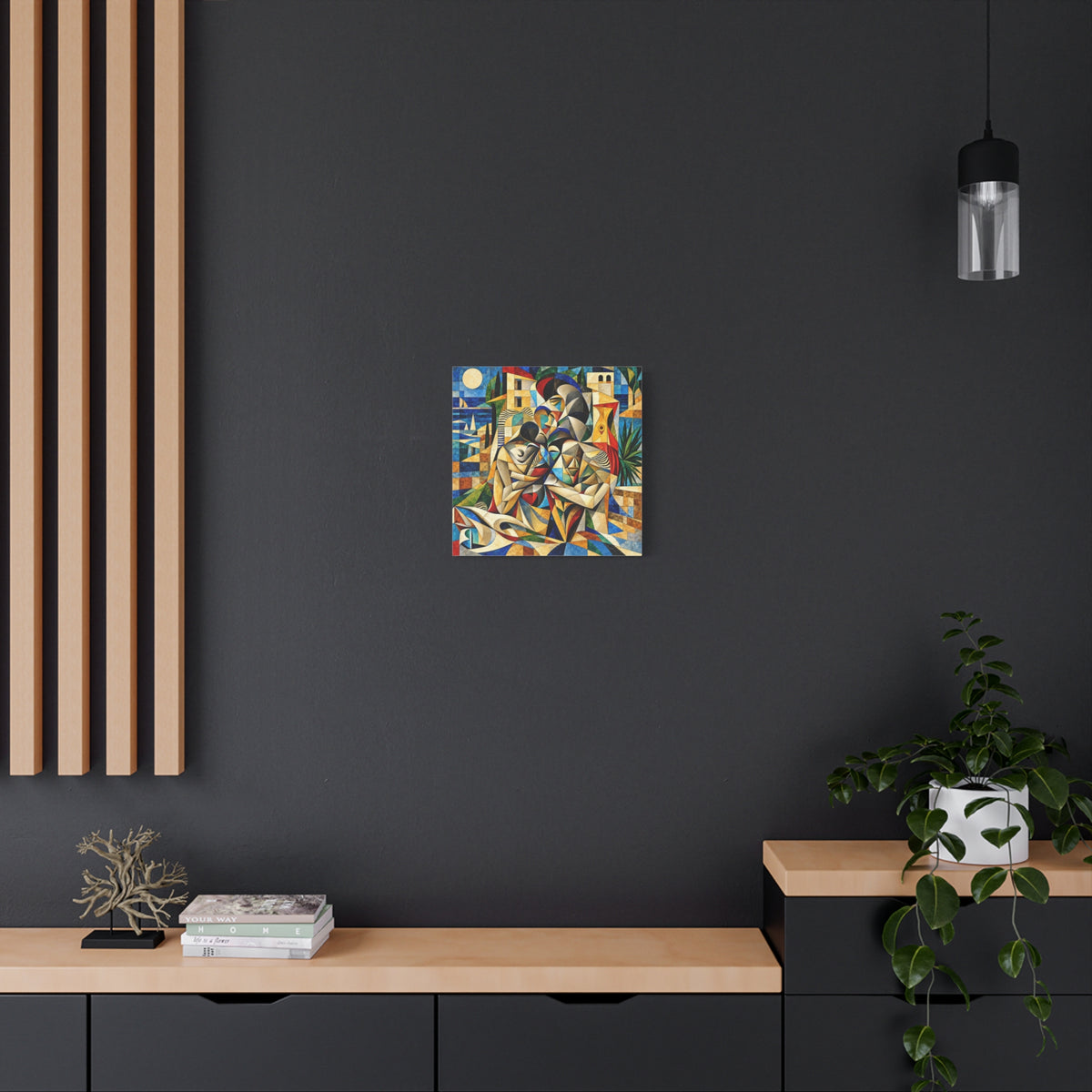 Held Between Tides — Cubist Family & Coastal Fine Art Print