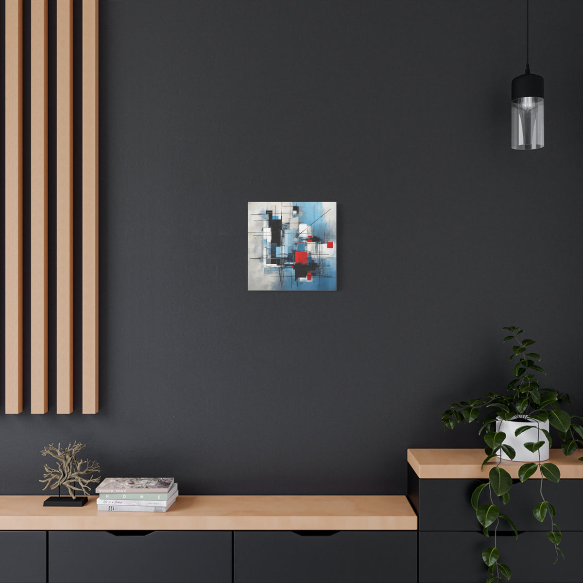 Signal Through Structure — Modern Geometric Abstract Fine Art Print