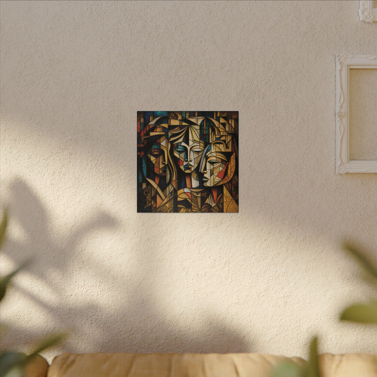 The Three Within – Cubist Triple Portrait Canvas Print
