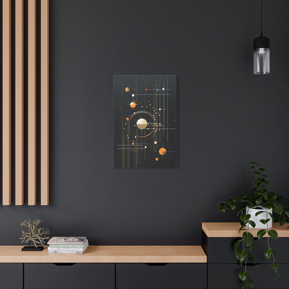 Orbital Measure – Geometric Celestial Abstract Canvas Print