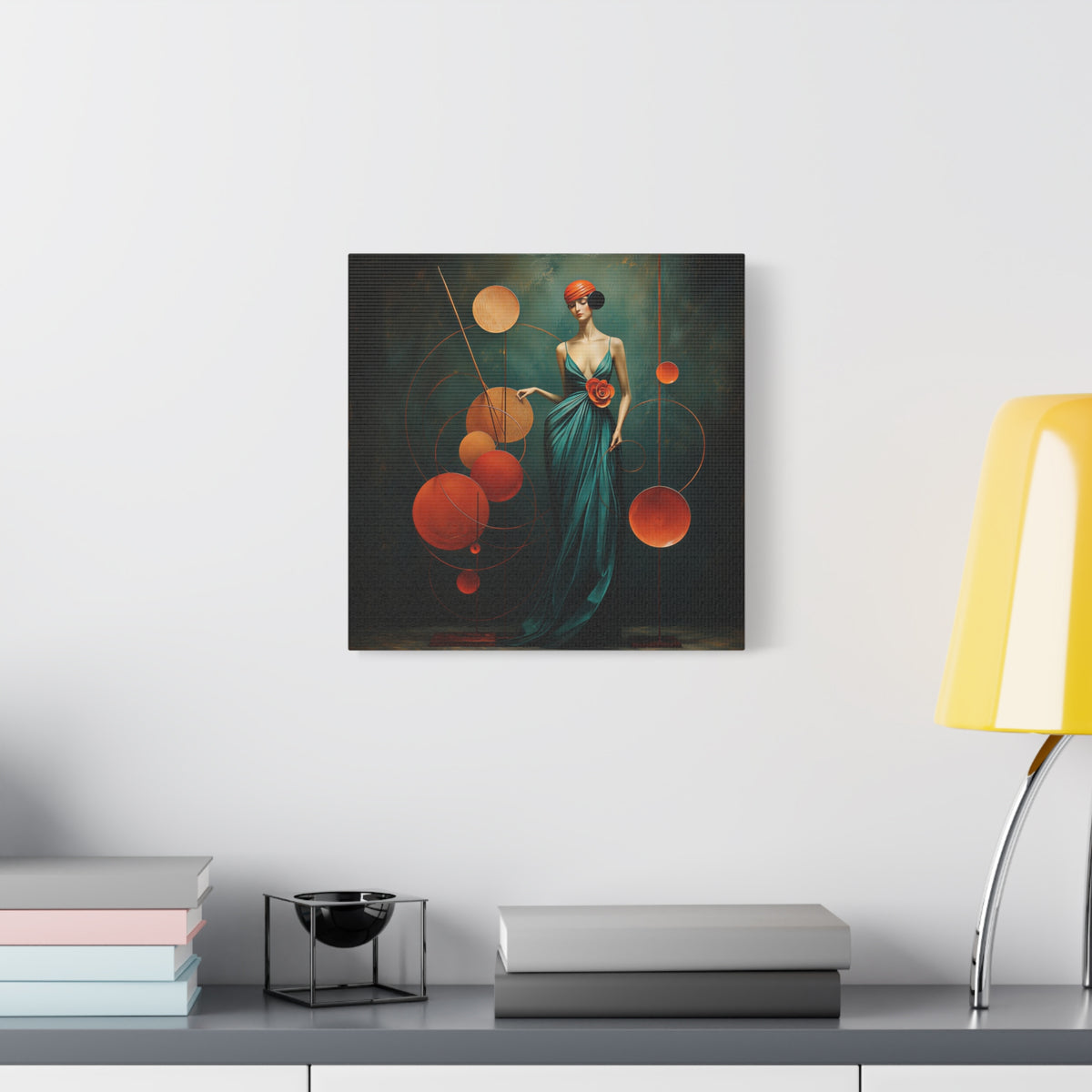 The Geometry of Grace — Art Deco Fashion Portrait Fine Art Print