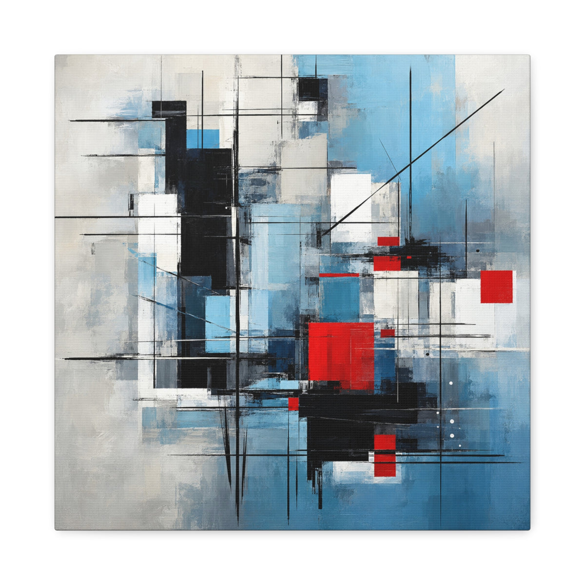 Signal Through Structure — Modern Geometric Abstract Fine Art Print