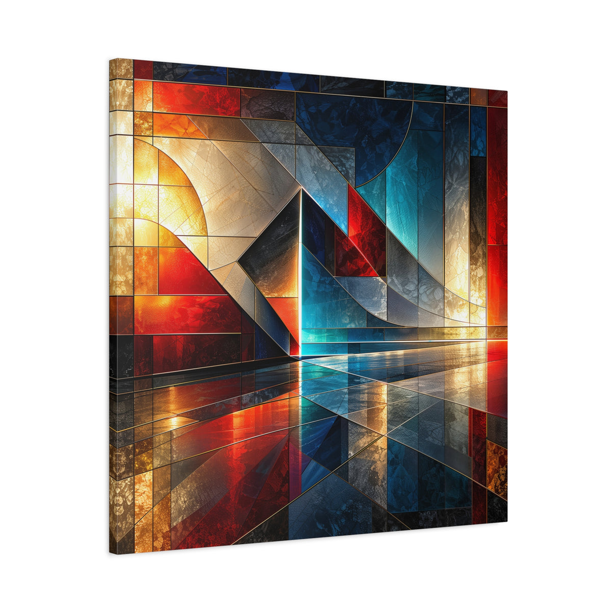 Reflected Passage — Architectural Geometric Abstract Fine Art Print