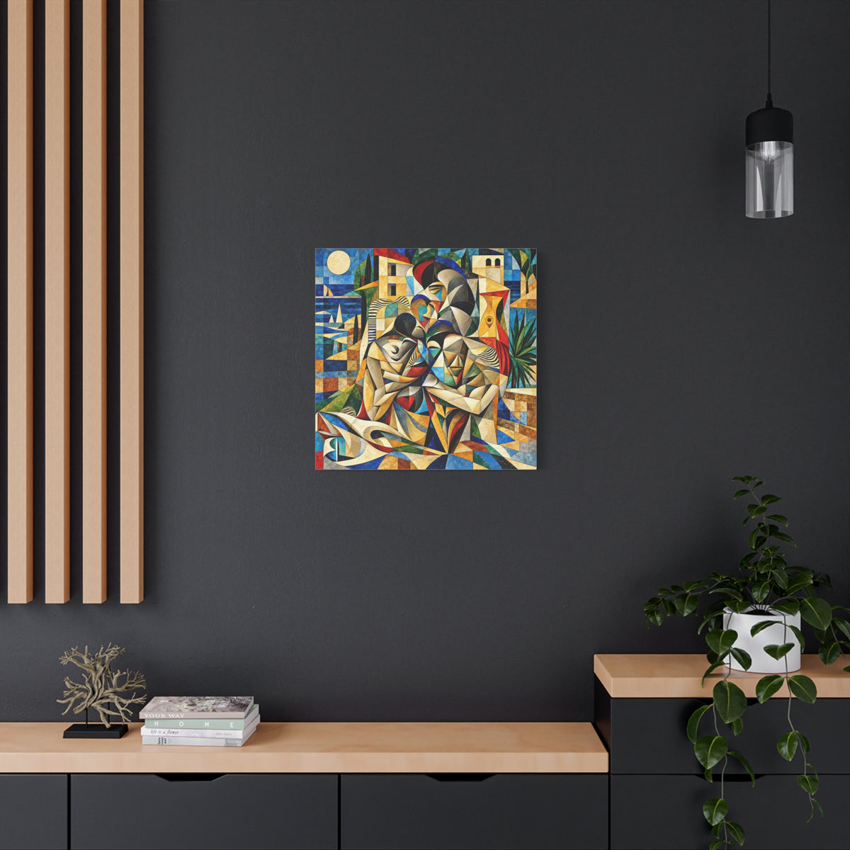 Held Between Tides — Cubist Family & Coastal Fine Art Print