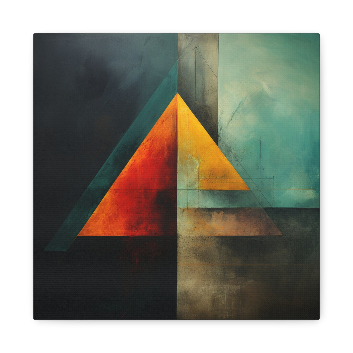 Point of Convergence — Modern Geometric Abstract Wall Art