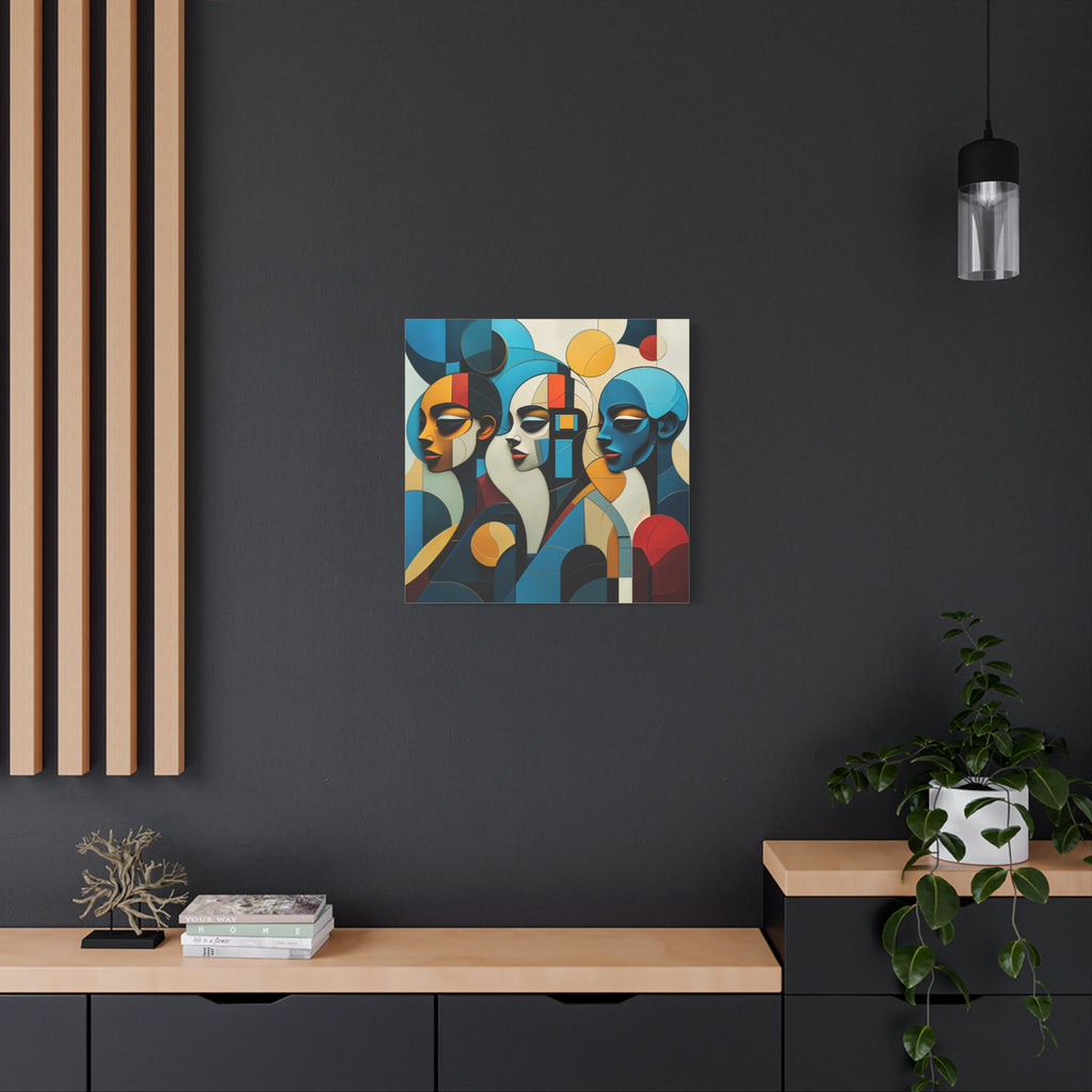 The Quiet Chorus – Modern Cubist Portrait Wall Art