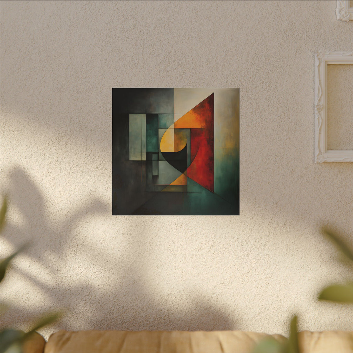 Ember Geometry – Modern Abstract Geometric Canvas Print
