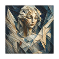 Quiet Messenger – Faceted Cubist Angel Canvas Print