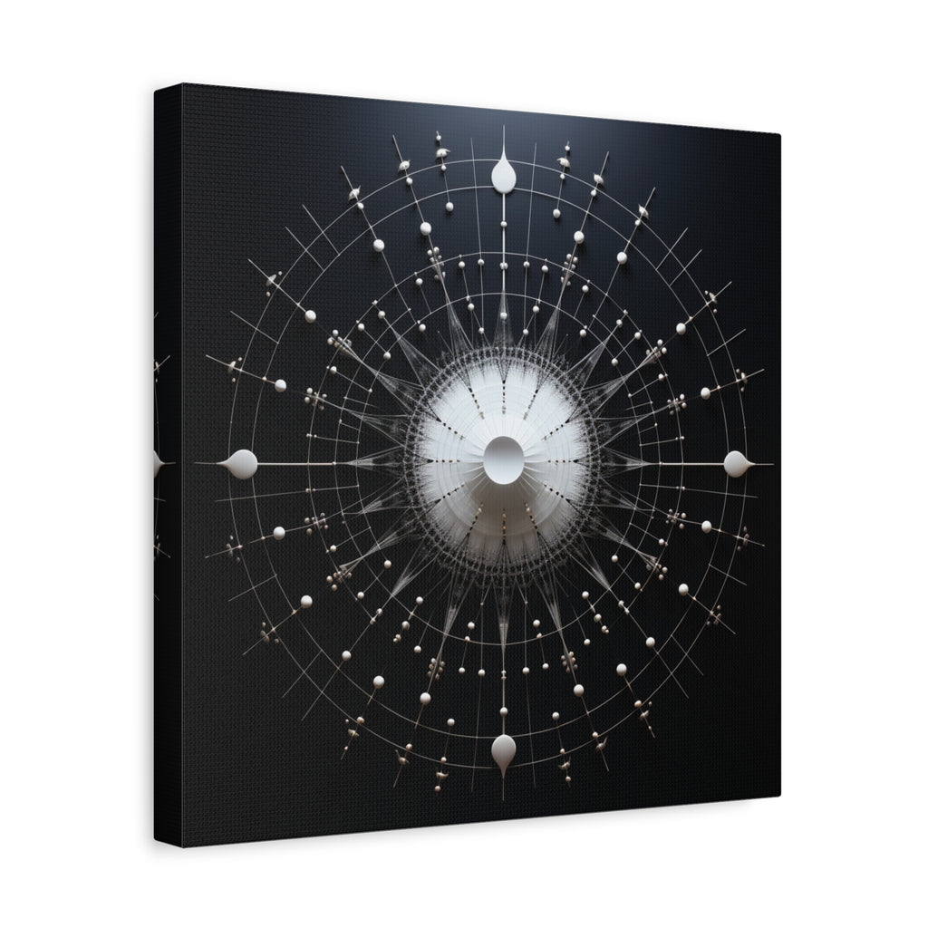 Celestial Measure — Monochrome Sacred Geometry Wall Art